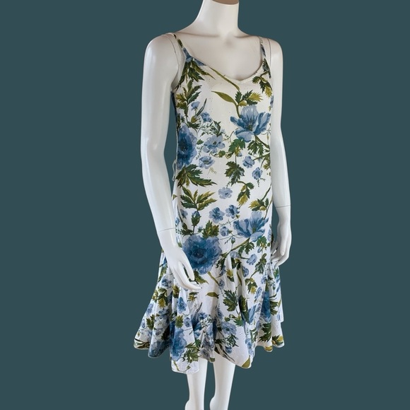 per una 100% cotton summer dress with matching sash/scarf size 8 - Picture 1 of 14